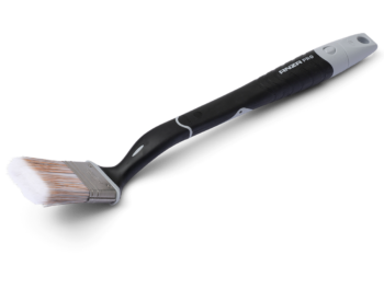 50mm/2 inch Brush Head Width Long Wood Handle Metal Ferrule Bent Paint  Brush Radiator Brush Beige 704#(2Pcs)